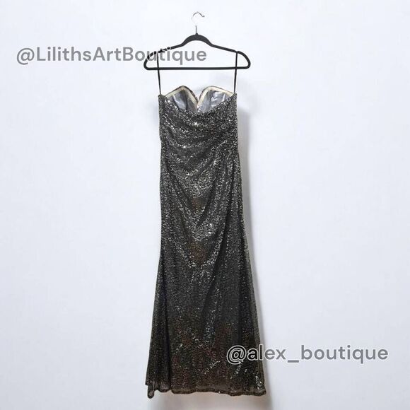 Juliet Strapless Sequin Bodycon Maxi Dress(C046)-Size L for Women - Picture 6 of 11